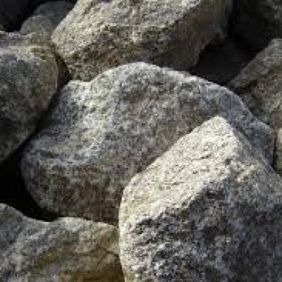 black granite boulders