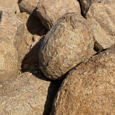 yellow granite boulders