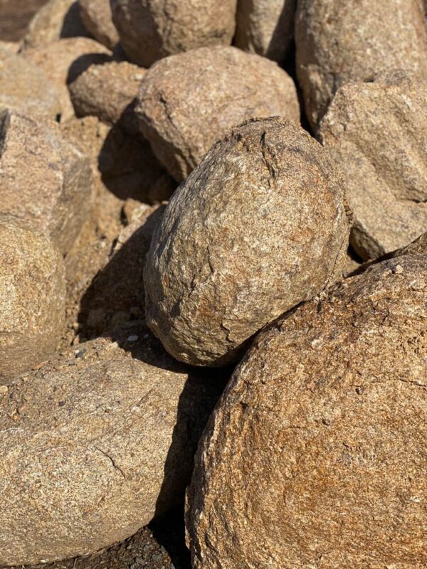 yellow granite boulders